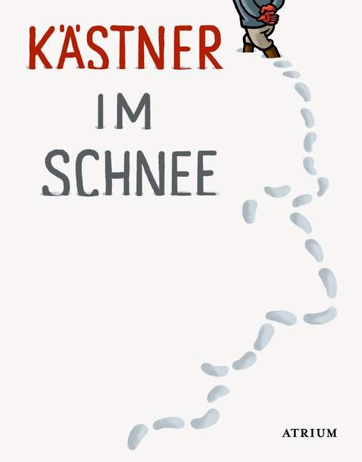 Zeichnung: Fußspuren im Schnee