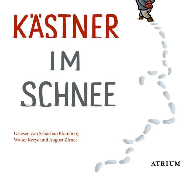 Zeichnung: Fußspuren im Schnee
